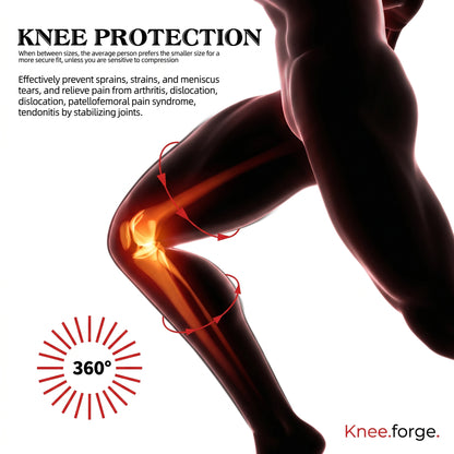 Knee.Forge. Copper Compression Leg Sleeve for Pain Relief & Lifting