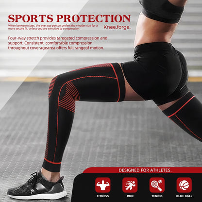 Knee.Forge. Copper Compression Leg Sleeve for Pain Relief & Lifting